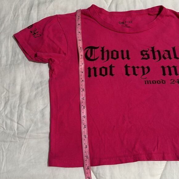 On Fire 100% Cotton Moody Magenta Tee M - Picture 8 of 8